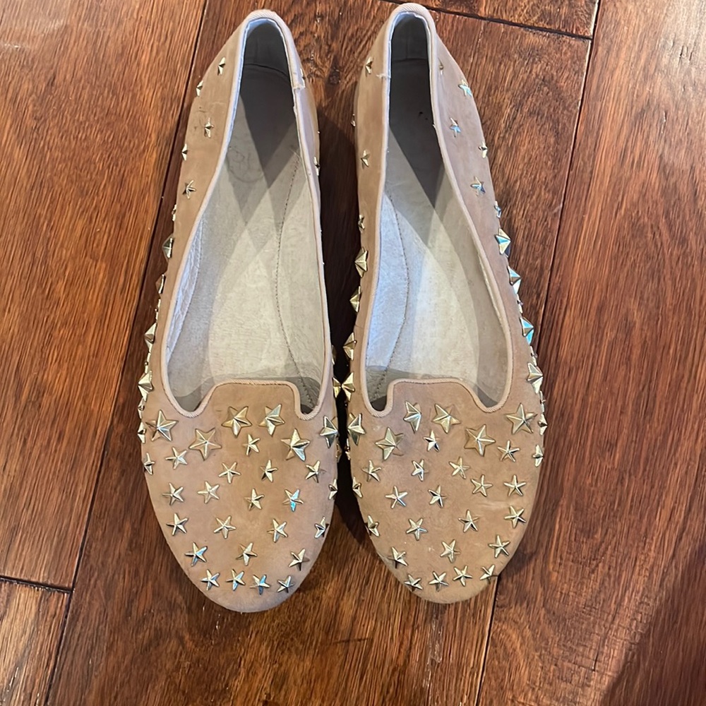 Ash Infini Star Studded Leather Flats size 38.5 / 8.5